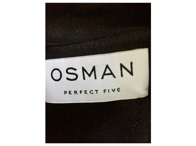 Autre Marque Vestido asimétrico negro metalizado Osman Perfect Five Metálico - vista 7