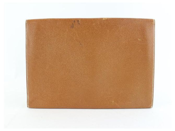 Busta Hermès Pochette Rio 7Hz1128 Pochette in pelle marrone - vista 8