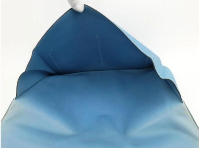 Hermès Jean Togo Portadocumenti Extra Large Portadocumenti Dogon Pochette in pelle blu - vista 3