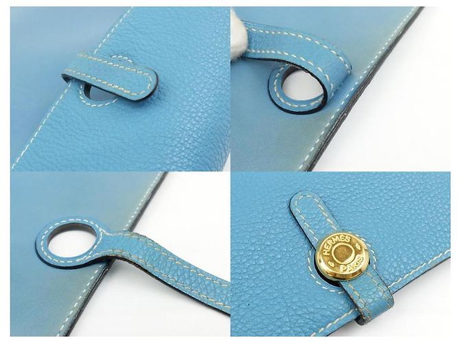 Hermès Jean Togo Portadocumenti Extra Large Portadocumenti Dogon Pochette in pelle blu - vista 5