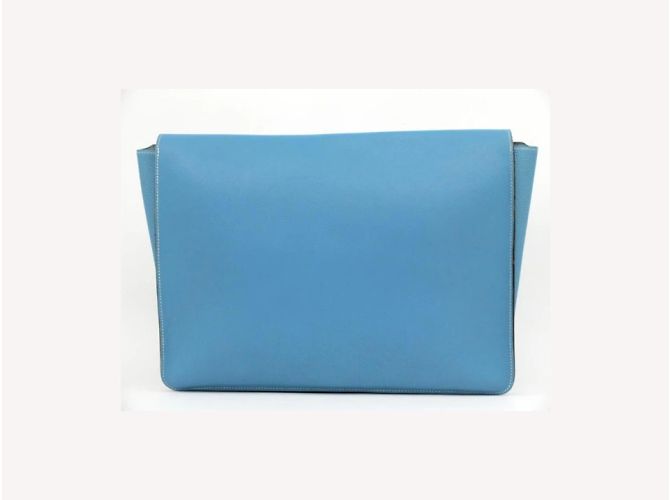 Hermès Jean Togo Portadocumenti Extra Large Portadocumenti Dogon Pochette in pelle blu - vista 6