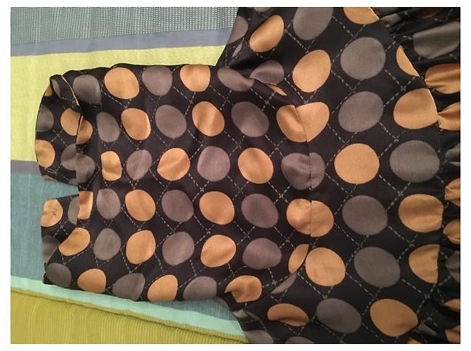 Autre Marque Vestido Manila Grace de seda com bolinhas Multicor - vista 3
