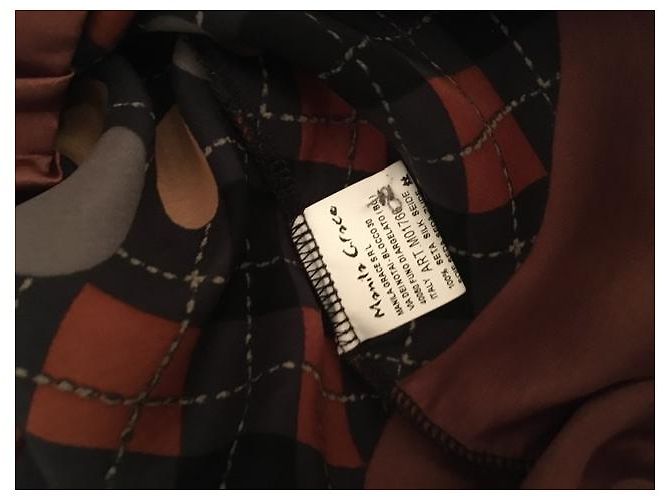 Autre Marque Vestido Manila Grace de seda com bolinhas Multicor - vista 6