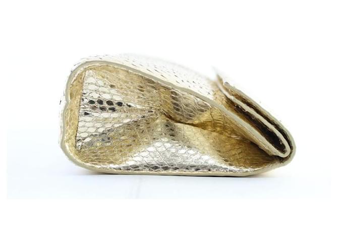 Nancy Gonzalez Gold Python Metallic Clutch Golden - Ansicht 10