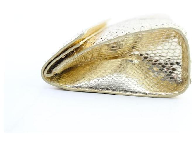 Nancy Gonzalez Gold Python Metallic Clutch Golden - Ansicht 11