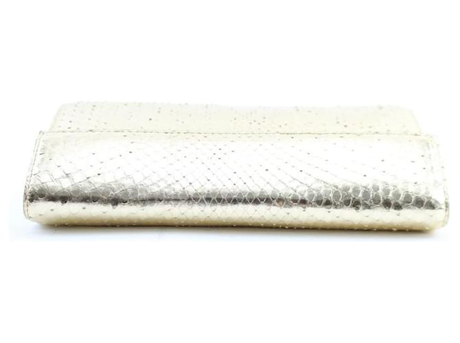 Nancy Gonzalez Gold Python Metallic Clutch Golden - Ansicht 12