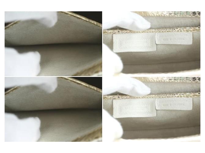 Nancy Gonzalez Gold Python Metallic Clutch Golden - Ansicht 4