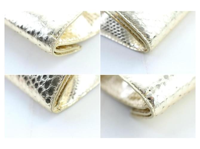 Nancy Gonzalez Gold Python Metallic Clutch Golden - Ansicht 8