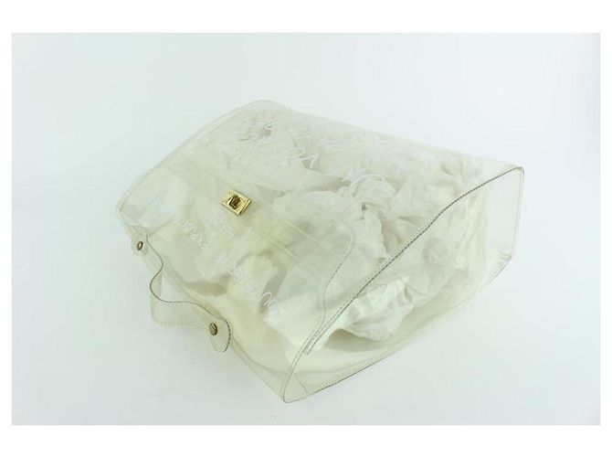 Bolso tote de vinilo blanco Hermès Kelly Translucent Souvenir de edición limitada - vista 6