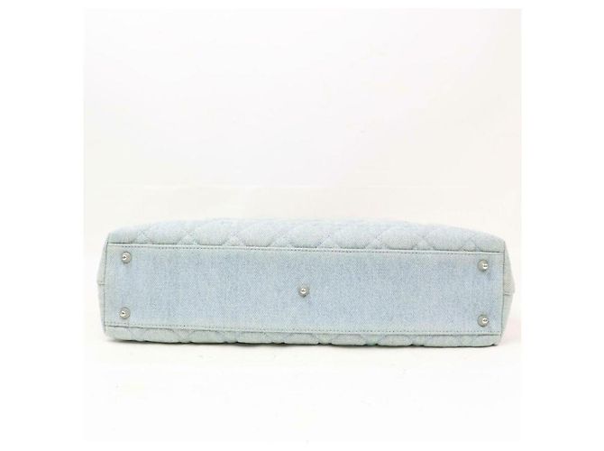 Dior Shopper Cannage trapuntata in denim azzurro - view 7