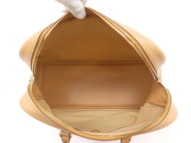 Duffle Borsa da viaggio Hermès Gold Samplon Travel Boston Marrone - vista 3