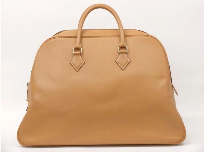 Duffle Borsa da viaggio Hermès Gold Samplon Travel Boston Marrone - vista 5
