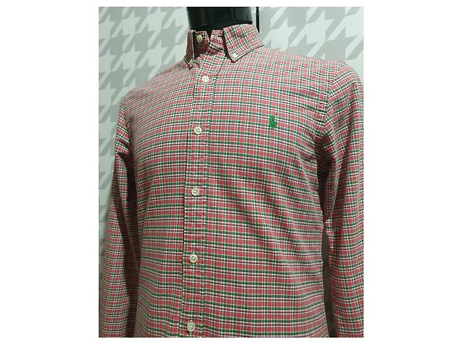 Camicia Polo Ralph Lauren Tartan in cotone Rossa Verde Rosso Multicolore - vista 2