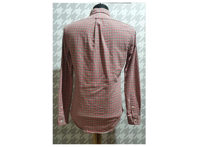 Camicia Polo Ralph Lauren Tartan in cotone Rossa Verde Rosso Multicolore - vista 3