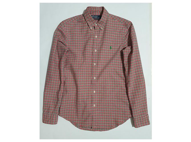 Camicia Polo Ralph Lauren Tartan in cotone Rossa Verde Rosso Multicolore - vista 4