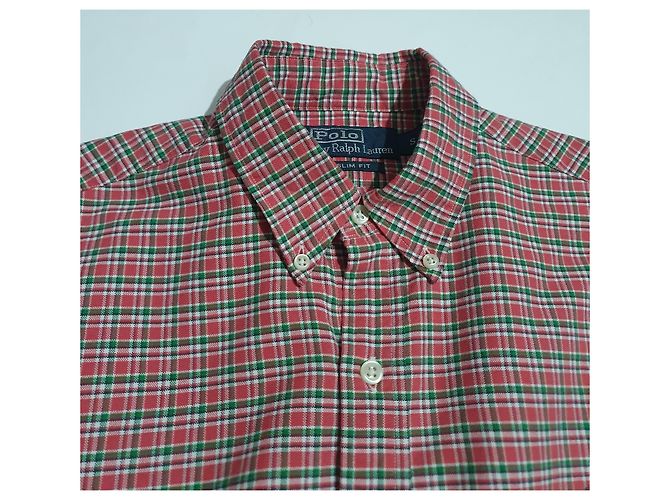Camicia Polo Ralph Lauren Tartan in cotone Rossa Verde Rosso Multicolore - vista 5