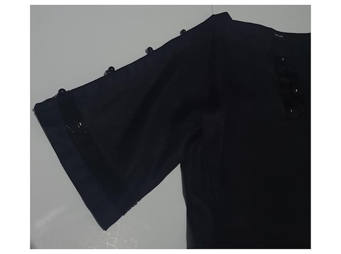 Camicia in lino nera Jaeger Nero - vista 4