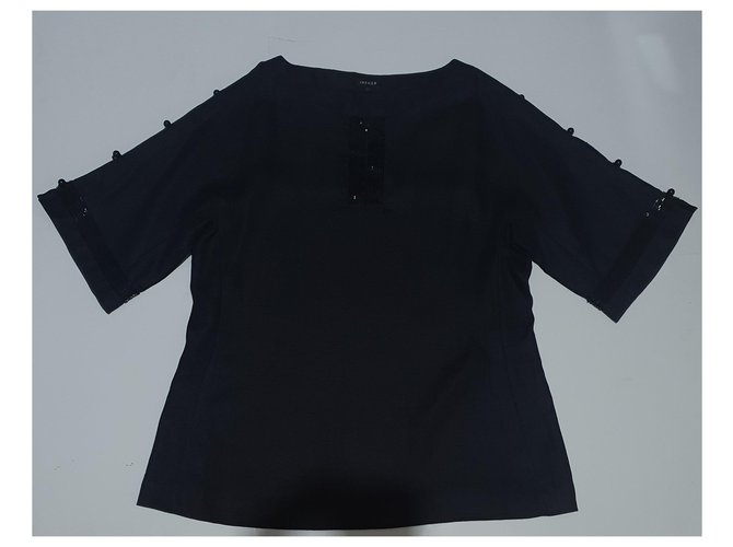 Camicia in lino nera Jaeger Nero - vista 5