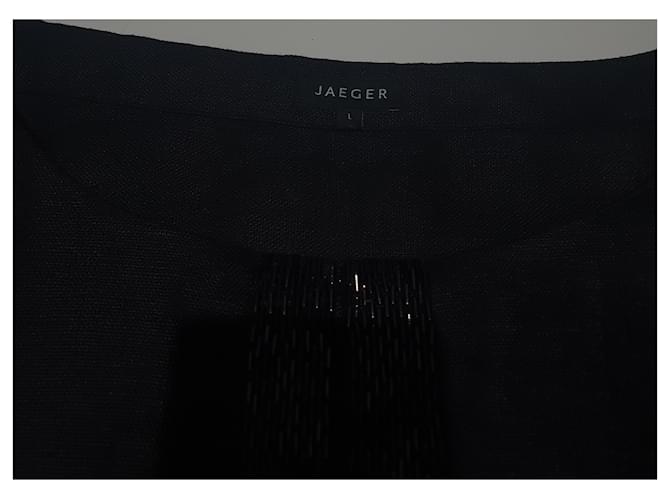 Camicia in lino nera Jaeger Nero - vista 6