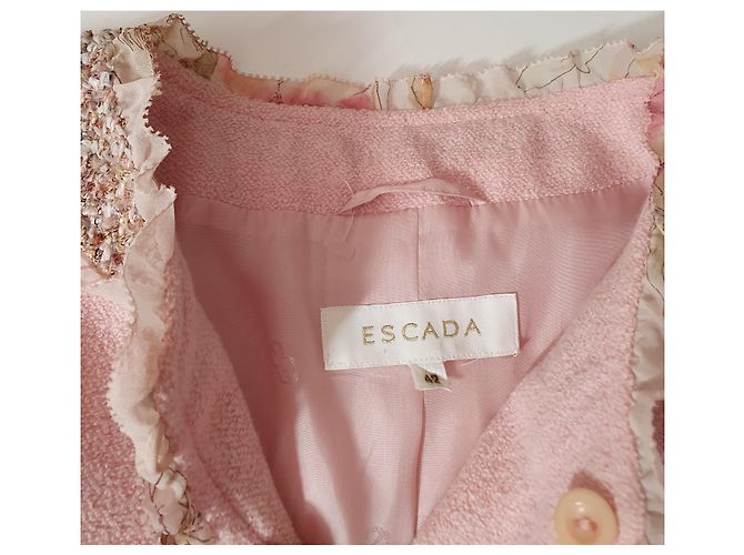 Blazer Escada Rosa in Lana e Coniglio - vista 5