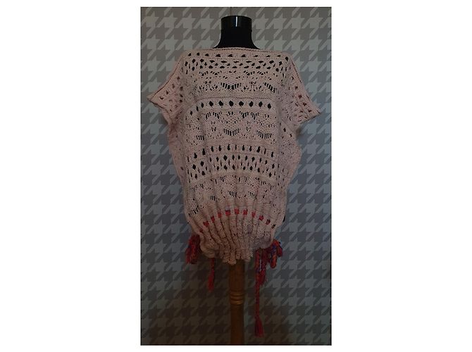 Autre Marque Poncho Jersey de Punto Devota & Lomba Rosa Algodón Multicolor - vista 2