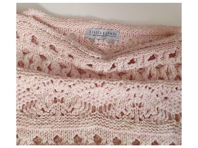 Autre Marque Poncho Jersey de Punto Devota & Lomba Rosa Algodón Multicolor - vista 5