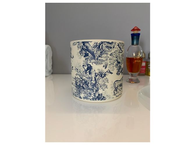 Dior Toile de Jouy Glasvase Dunkelblau Marineblau - Ansicht 2