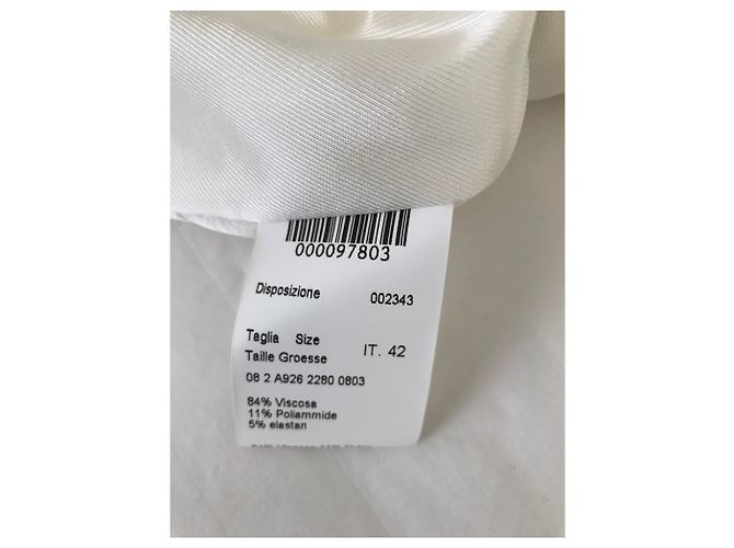 Vestido blanco sin mangas de viscosa Piazza Sempione - vista 4