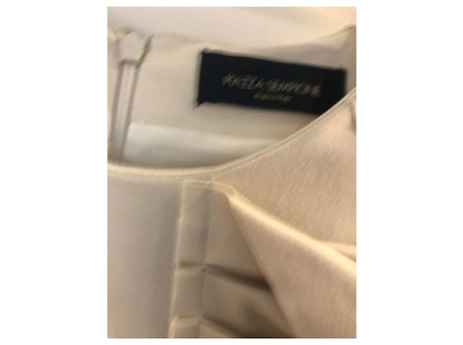 Vestido blanco sin mangas de viscosa Piazza Sempione - vista 5