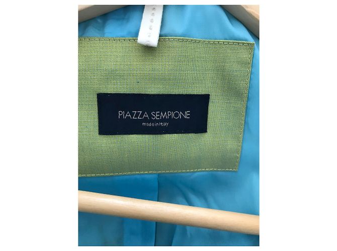 Terno de calça Piazza Sempione em seda verde - vista 5