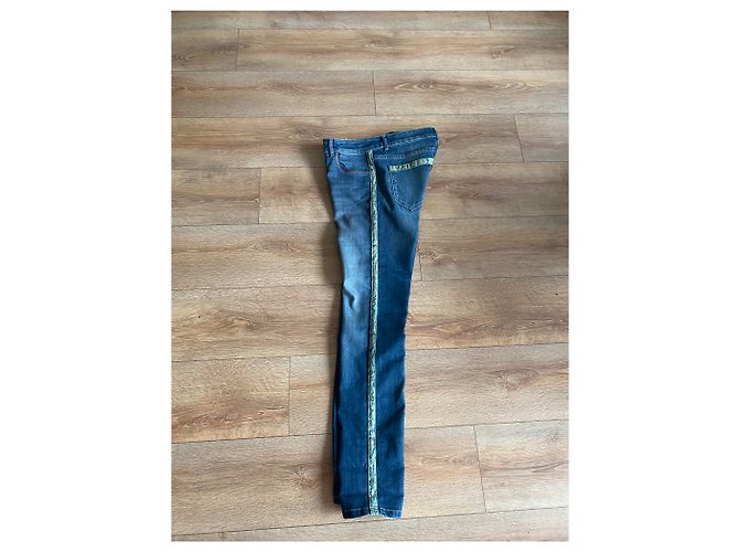 Autre Marque PIANURA STUDIO JEANS Jeans mit Eidechsen-Ausschnitten Pianustudio Blau - Ansicht 11