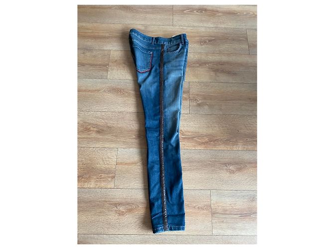 Autre Marque PIANURA STUDIO JEANS Jeans mit Eidechsen-Ausschnitten Pianustudio Blau - Ansicht 12