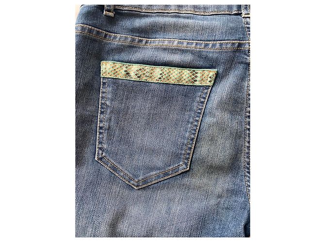 Autre Marque PIANURA STUDIO JEANS Jeans mit Eidechsen-Ausschnitten Pianustudio Blau - Ansicht 7