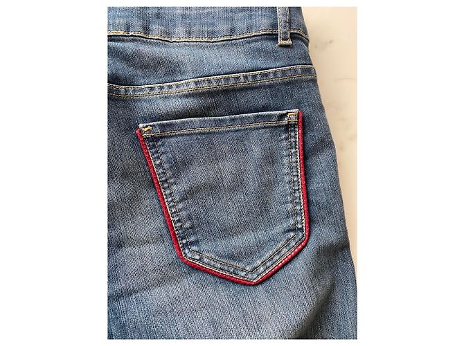 Autre Marque PIANURA STUDIO JEANS Jeans mit Eidechsen-Ausschnitten Pianustudio Blau - Ansicht 8