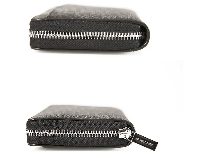 Michael Kors - Cartera para smartphone Cooper Black Logo Canvas Zip Around , NUEVO Negro - vista 3