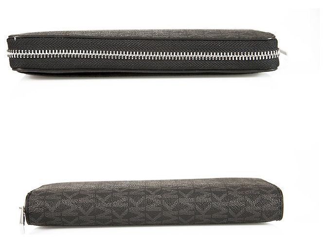 Michael Kors - Cartera para smartphone Cooper Black Logo Canvas Zip Around , NUEVO Negro - vista 4