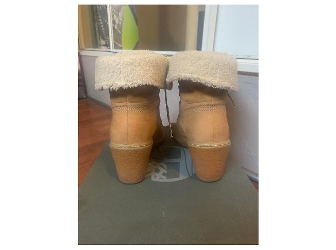 Botas de cuña Timberland piel beige - vista 3