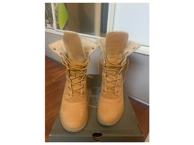 Botas de cuña Timberland piel beige - vista 5