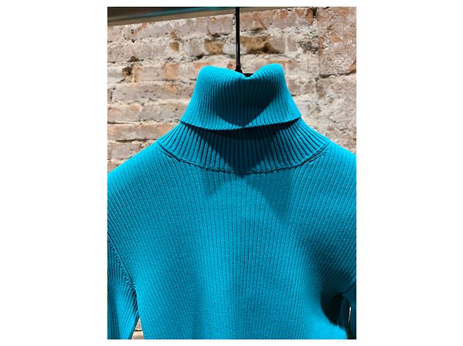 Balenciaga Rollkragenpullover Türkis - Ansicht 4