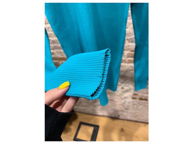 Balenciaga Rollkragenpullover Türkis - Ansicht 5