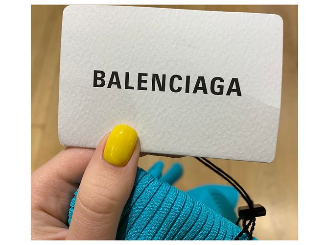 Balenciaga Rollkragenpullover Türkis - Ansicht 7