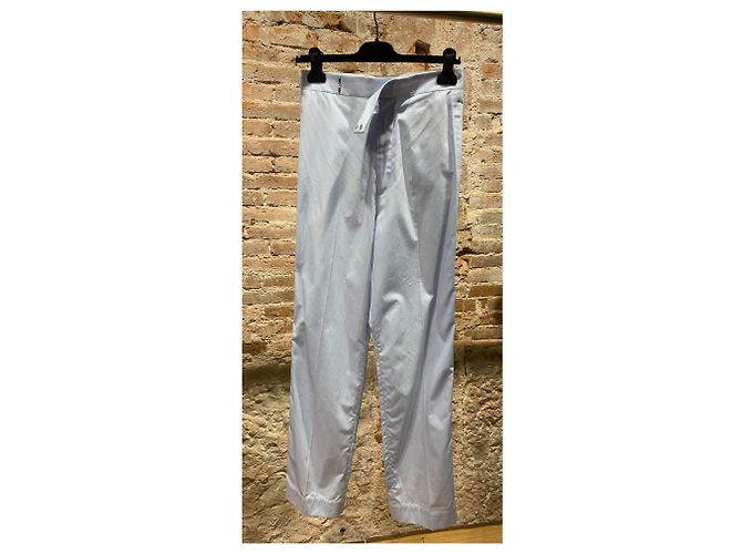 Pantalones Céline de algodón azul claro - vista 2