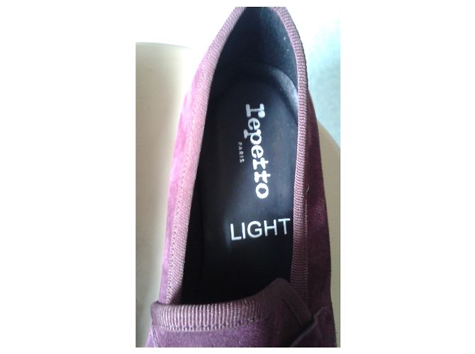 Mocassins Repetto de couro Prune Ameixa - vista 3