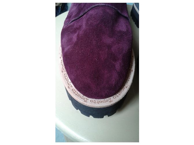 Mocassins Repetto de couro Prune Ameixa - vista 4