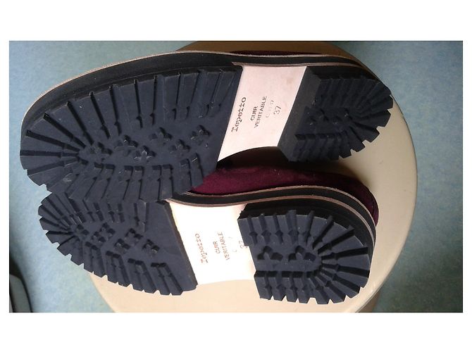 Mocassins Repetto de couro Prune Ameixa - vista 5