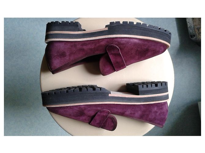 Mocassins Repetto de couro Prune Ameixa - vista 8
