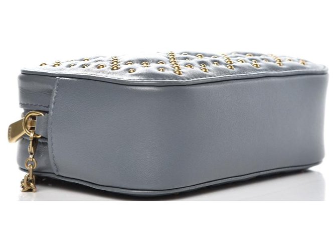 Cannage Borsa Camera Dior Blu in Pelle - vista 2