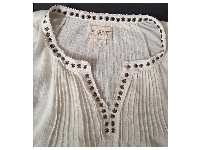 Camicetta Ralph Lauren Denim & Supply Bianca Cotone Viscosa Bianco - vista 5