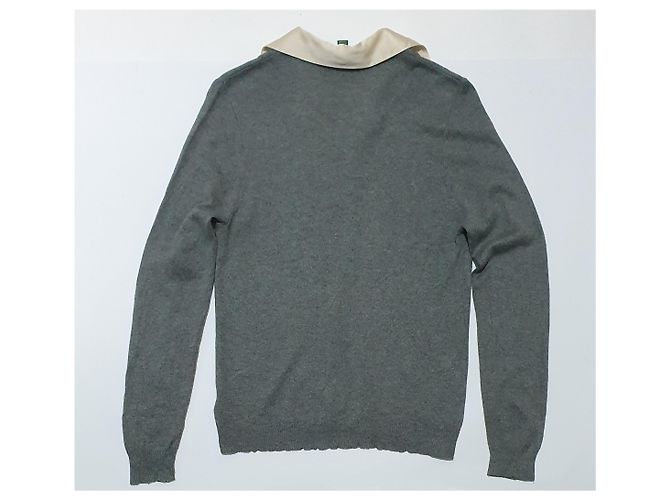 Ralph Lauren Bluse aus Seide und Kaschmir Grau - Ansicht 3
