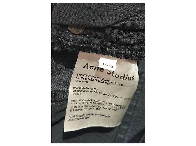 Acne Skin 5 Jeans Skinny Negros - vista 4